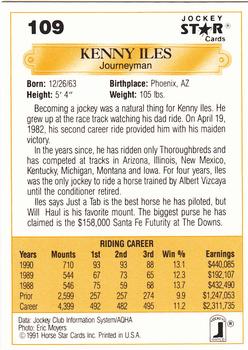 1991 Jockey Star Jockeys #109 Kenny Iles Back
